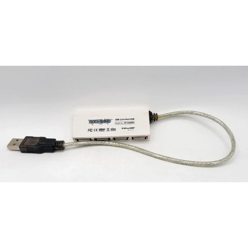Rock Band ViPower USB 2.0 4-Port HUB VP-H209B Dongle for Xbox 360 PS2 PS3 Wii